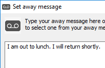 Using away messages